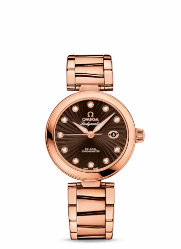 Omega LadyMatic Co-Axial 34 Red Gold / Brown / Bracelet 425.60.34.20.63.001 (42560342063001)